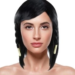 HPO Game Captain Womens Wig | Short Black Cosplay Wig | Premium Breathable Capless Cap