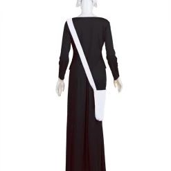 HPO Adult Women's Dress Handmaid Costume With Bag And Bonnet | Black Cosplay Costume
