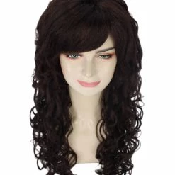 BC Adult Women's Brown Color Curly Medium Length Trendy Wig