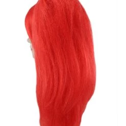 HPO Women's Womens Clown Girl Ponytail Red Wig | Super Jumbo Character Cosplay Halloween Wig | Premium Breathable Capless Cap