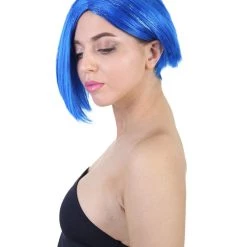 HPO Sad Blue Womens Wig | Sexy Cosplay Party Halloween Wig | Premium Breathable Capless Cap