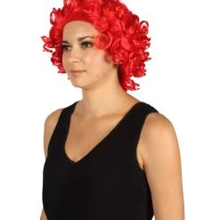 HPO Women's Womens Colonial Historical Curly Wig | Multiple Colors | Premium Breathable Capless Cap