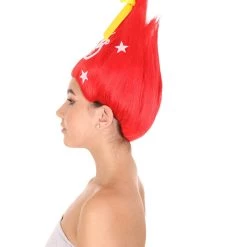 HPO Red Christmas Tree Unisex Wig | Merry Christmas Celebration Wig | Premium Breathable Capless Cap