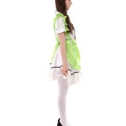 HPO Adult Women's Anime Cosplay French Maid Fancy Uniform Costume | Lime Cosplay Costume