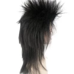 HPO Black Rave Womens Wig | Cartoon Cosplay Halloween Wig | Premium Breathable Capless Cap Women's