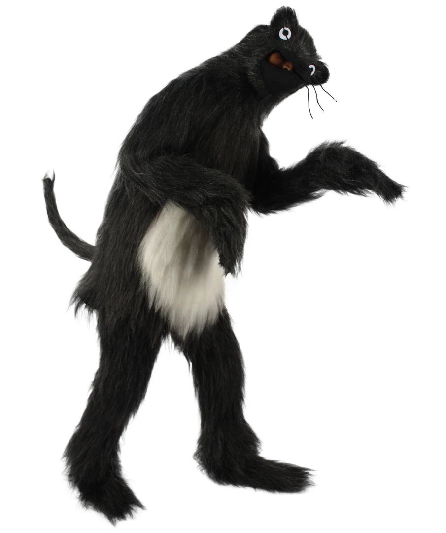 HPO White And Black Mouse Costume With Mask And Tail - Long Breathable Synthetic Fibers Bundle