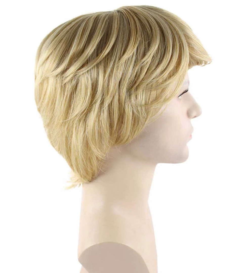 HPO Men's Snow Movie Mens Wig | Blonde Cosplay Halloween Wig | Premium Breathable Capless Cap