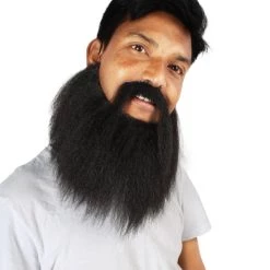 HPO Men's Synthetic Hair Long Beard Cosplay Facial Hair Multiple Color Options