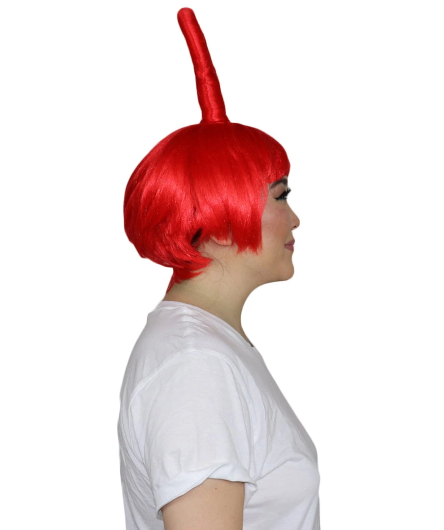 HPO Animation Creature Womens Wig | Red Sexy Cosplay Party Halloween Wig | Premium Breathable Capless Cap