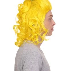 HPO Ugly Sister Women's Fairytale Wig | Yellow Halloween Wig | Premium Breathable Capless Cap