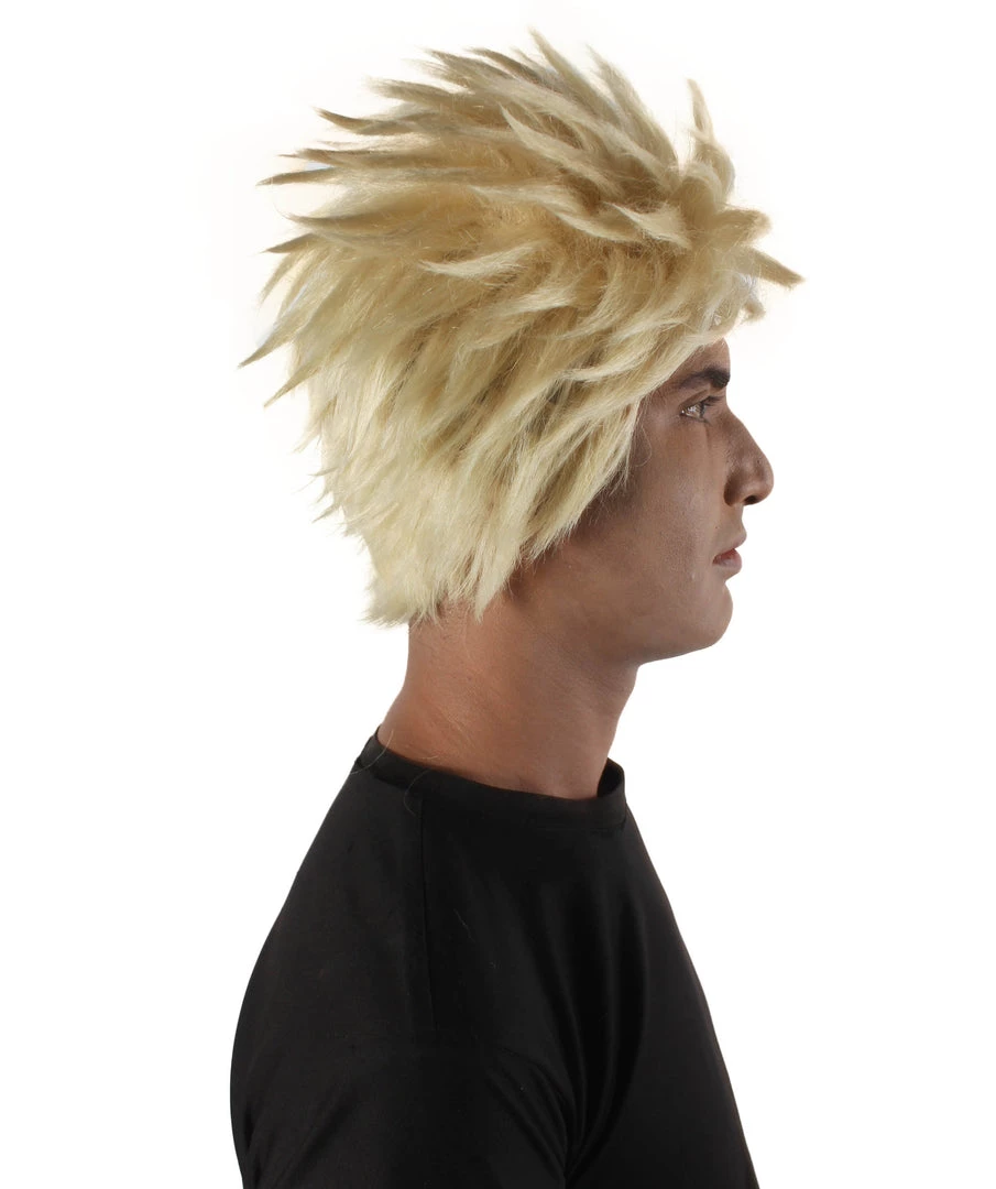 HPO Adult Men's Japanese Superhero Manga Blonde Spiky Wig