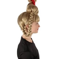 HPO Adult Women's Christmas Classic Story Character Wigs With Bending Braids