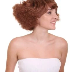 HPO Women's 1920's Hollywood Starlet Womens Wig | Brown Vintage Wig | Premium Breathable Capless Cap