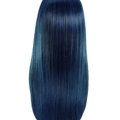 BC Adult Women's Dark Blue Color Straight Medium Length Trendy Wig