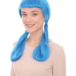 HPO Womens Candy Girl Wig | Sky Blue Cartoon Film Series Wig | Premium Breathable Capless Cap Women's