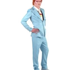 HPO 70's Rock Star | Powder Blue Suit With Dickie And Tie | Premium Halloween Costume | Multiple Color Options Men's