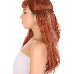 HPO Women's Comic Half-wavy Wig | Peach Wigs | Premium Breathable Capless Cap