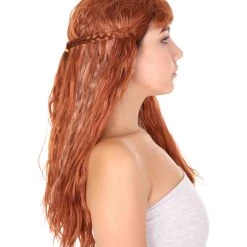 HPO Women's Comic Half-wavy Wig | Peach Wigs | Premium Breathable Capless Cap