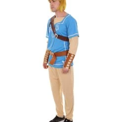 HPO Adult Men's Adventure Gaming Costume | Wild Blue Cosplay Costume