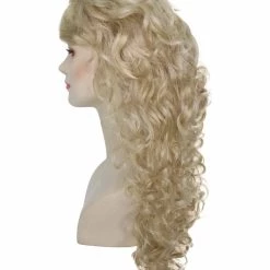 BC Adult Women's Blonde Color Curly Medium Length Trendy Wig