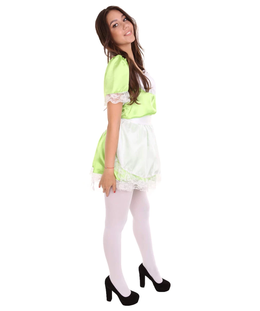 HPO Adult Women's Traditional Maid Uniform Costume | Lime Cosplay Costume