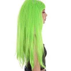 HPO Womens Clown Girl Green Wig With Headpiece | Character Cosplay Halloween Wig | Premium Breathable Capless Cap Women's