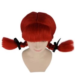 HPO Womens Farm Girl Wig | Medium Red Wig | Premium Breathable Capless Cap Men's