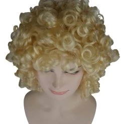 HPO Men's Womens Medium Curly Olympian Lady Wigs Collections | Cosplay Halloween Wigs | Premium Breathable Capless Cap