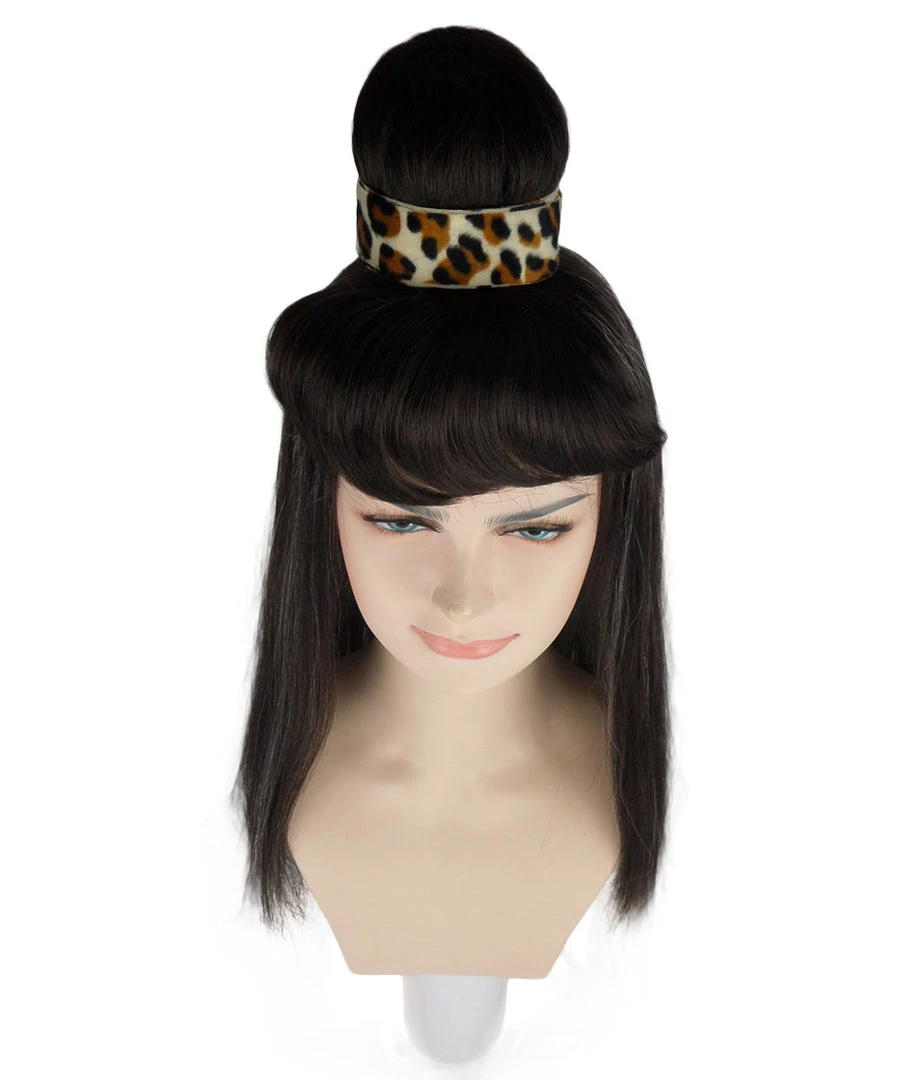 HPO Cavewoman Wig | Long Black Halloween Womens Wig | Premium Breathable Capless Cap