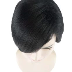 HPO Women's Short Black Natural Style Wig | Party Ready Fancy Cosplay Halloween Wig | Premium Breathable Capless Cap