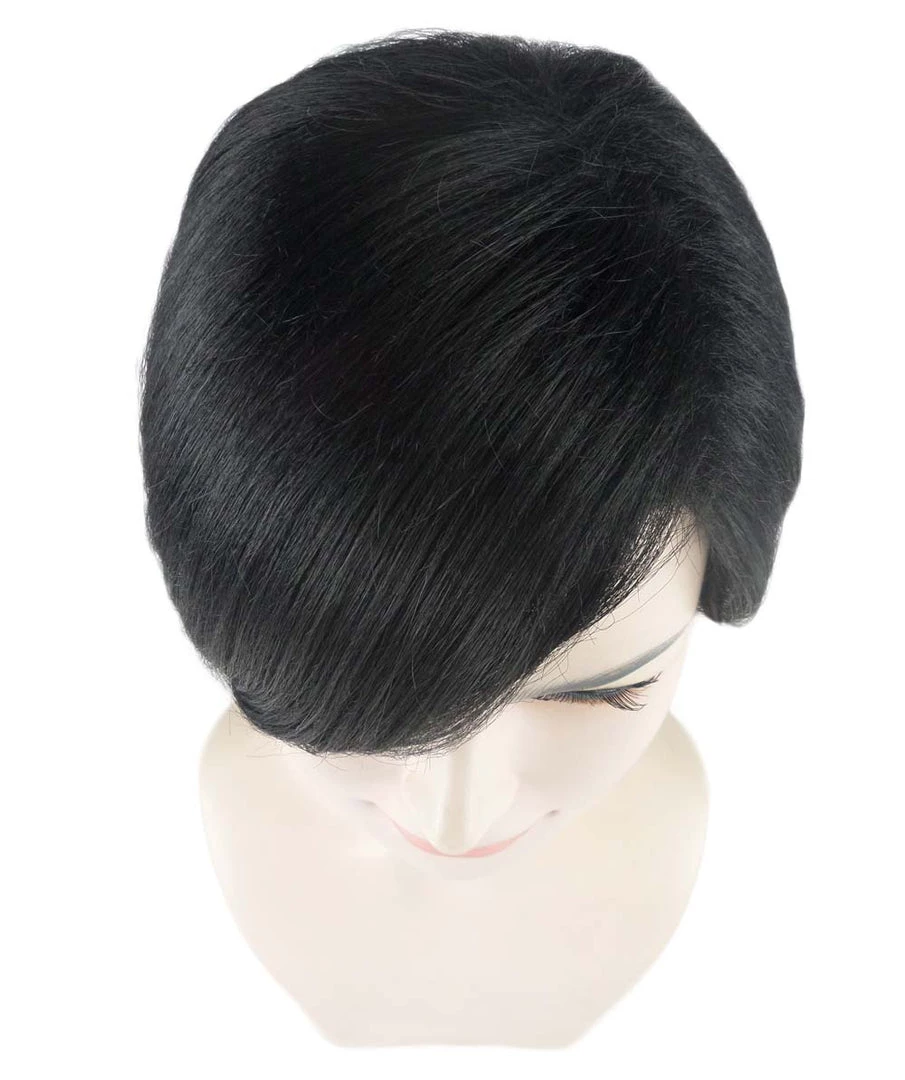 HPO Women's Short Black Natural Style Wig | Party Ready Fancy Cosplay Halloween Wig | Premium Breathable Capless Cap