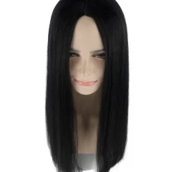 HPO Womens Witch Wigs | Black Long Horror Halloween Wigs | Premium Breathable Capless Cap Men's