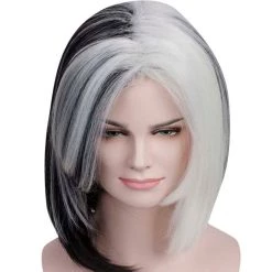 HPO Ms. Spot Womens Wig | Black & White Cosplay Wig | Premium Breathable Capless Cap