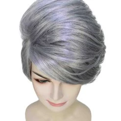 BC Adult Women's Grey Color Straight Updo Trendy Wig