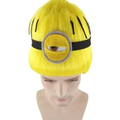 HPO Animation Yellow Mens Wig | Yellow Tall Wig | Premium Breathable Capless Cap Men's