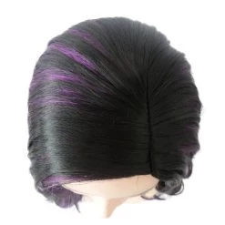 HPO Men's Superhero Womens Wig | Black Purple Sexy Cosplay Party Wig | Premium Breathable Capless Cap