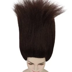 HPO Troll World Tour | Women's Troll Black Straight Spiked Cosplay Wig | Premium Breathable Capless Cap