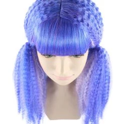 HPO Womens Mix Color Doll Wig | Big Fancy Party Event Ready Halloween Wig | Premium Breathable Capless Cap