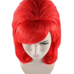 HPO 60's Bouffant Womens Wig | Red Vintage Wig | Premium Breathable Capless Cap Women's