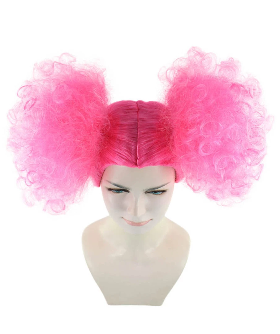 HPO Pink Harlequin Womens Wig | TV/Movie Party Ready Fancy Cosplay Halloween Wig | Premium Breathable Capless Cap Men's