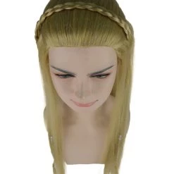 HPO Womens Adult Renaissance Queen Wig | Historical Period Wig | Premium Breathable Capless Cap