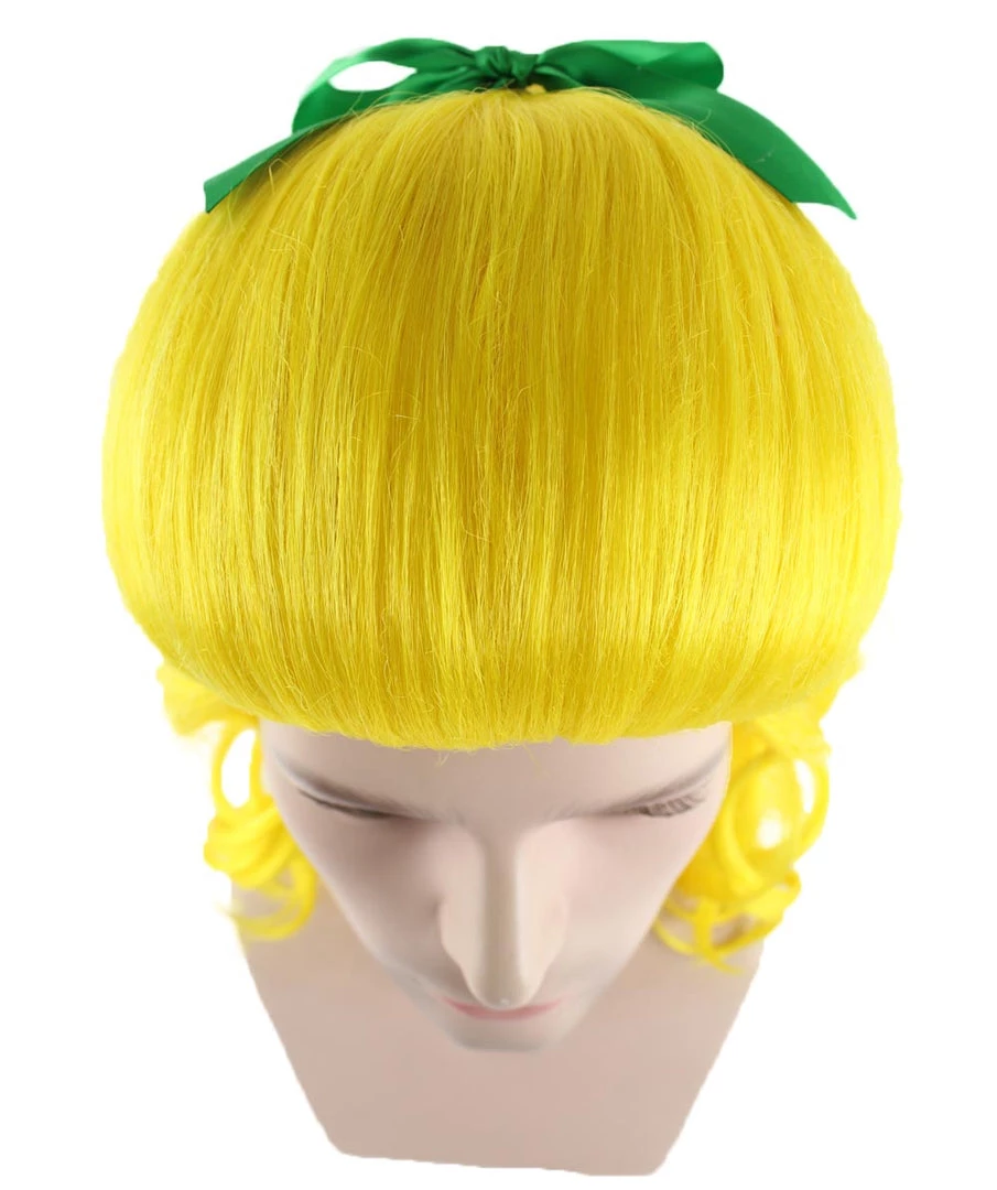 HPO Ugly Sister Women's Fairytale Wig | Yellow Halloween Wig | Premium Breathable Capless Cap