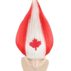 FLAGWIGS Men's Flag Troll Wig Collection | Canada Flag Wig | Premium Breathable Capless Cap