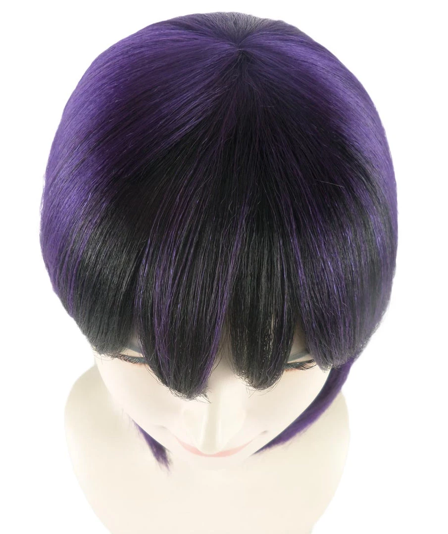 HPO SALE Ghost Of The Shell | Black & Purple Cosplay Wig | Premium Breathable Capless Cap