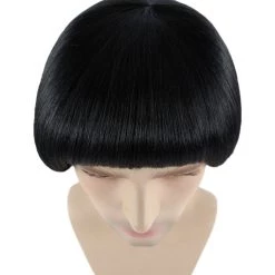 HPO 60's Iconic Rock Band Mens Wig | Black Celebrity Wig | Premium Breathable Capless Cap Men's