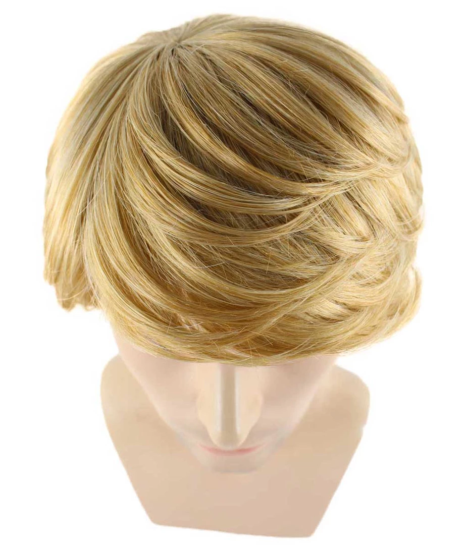 HPO Men's Snow Movie Mens Wig | Blonde Cosplay Halloween Wig | Premium Breathable Capless Cap