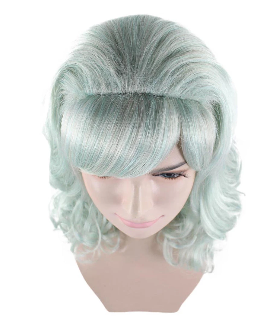 HPO Lt Blue Anime Cosplay Womens Wig | Fancy Party Event Ready Halloween Wig | Premium Breathable Capless Cap Men's