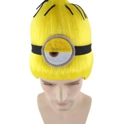 HPO Animation Yellow Mens Wig | Yellow Cartoon Wig | Premium Breathable Capless Cap