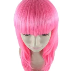 HPO Men's Long Pink Womens Wig | Fancy Party Event Ready Halloween Wig | Premium Breathable Capless Cap