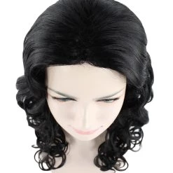 HPO Men's Adult's Womens Glamour Long Black Wig | Curly Glamour Cosplay Halloween Wig | Premium Breathable Capless Cap